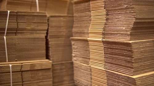 Cardboard in Warehouse
