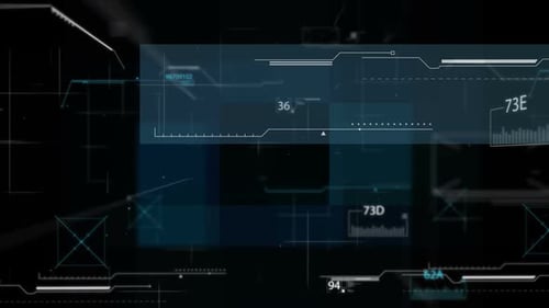 Computer generated illustration of numeric interface