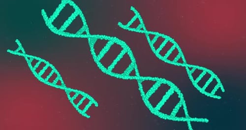 DNA structures against multi color background