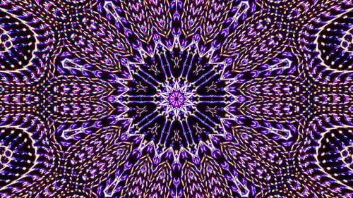 Vibrant Neon Geometric Kaleidoscope Abstract Pattern