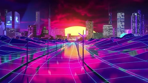 Abstract futuristic visual of a modern city