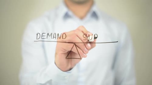 Supply and Demand Writing on Glass