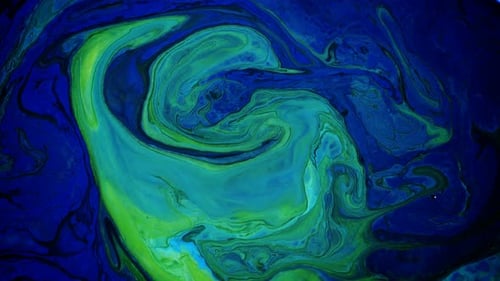 Swirling Blue and Green Abstract Background