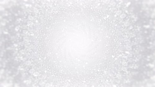 White Abstract Shimmering Spiral Particles Background Loop