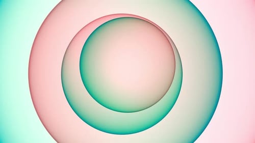 Abstrakte minimalistische Grafik Rose und Grün Farbverlauf Lichtringe Kreis Showcase Vorlage Hintergrund