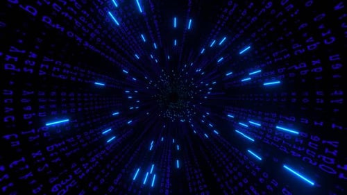 Digitaler HD-Matrix-Hintergrund | Cyberspace Animation Loop mit futuristischer Technologie