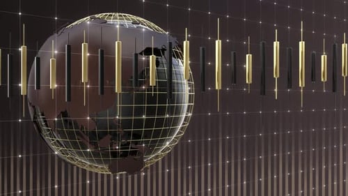 Abstract Global Data and Business Chart Animation