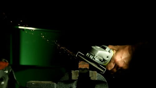 Sparks with angle grinder in ultra slow motion 1500fps - ANGLE GRINDER PHANTOM