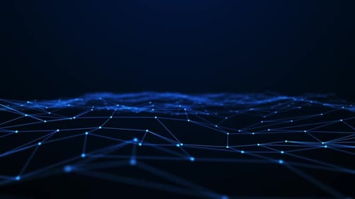 Abstract Digital Network Lines Connecting Data Technology Background