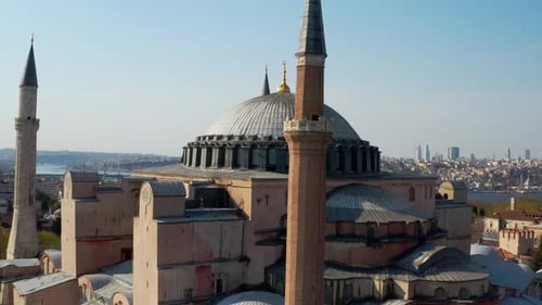 Istanbuler Stadtmeer und Hagia Sophia, Quarantäne-Luftaufnahme