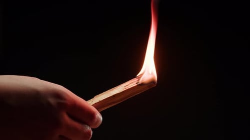 Aromatherapy Burning Incense Stick Closeup