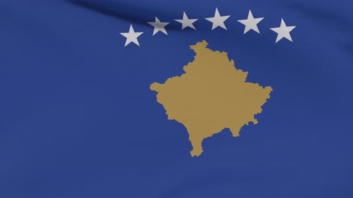 Flag Koszovo Patriotism National Freedom Seamless Loop