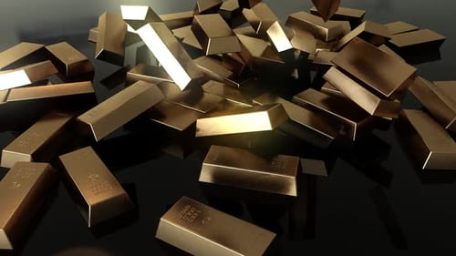 Gold Bars Falling