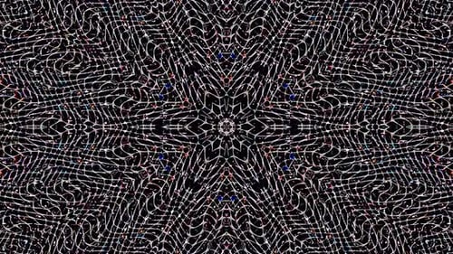 abstract lines colorfull light shining round shape in center, black background