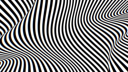 Black and White Optical Illusion Twisted Stripes Abstract Pattern Art - 4K