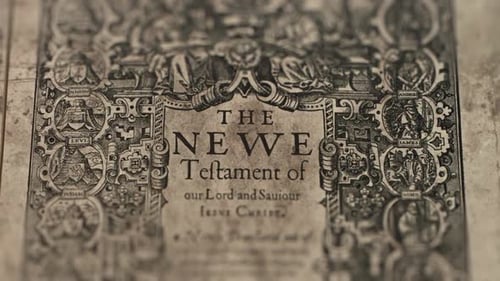 Close up of Ancient Religious Book Page