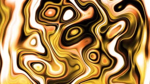 Abstract Fluid Golden Liquid Morphing Background Loop