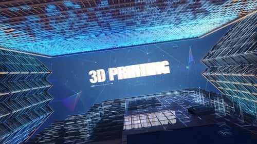 Futuristic City Text Reveal Introduction