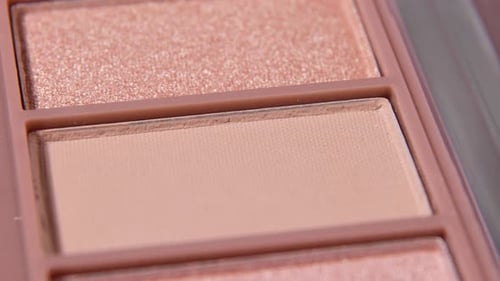 Makeup Palette with Pink and Brown Eyeshadow