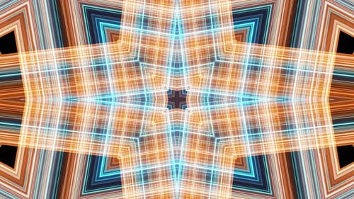 Glowing Futuristic Geometric Kaleidoscope Loop Animation