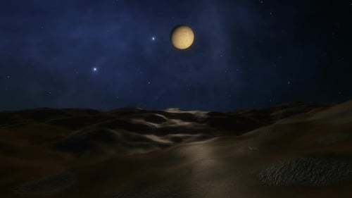 Space Background - Rocky Exoplanet and the Pleiades