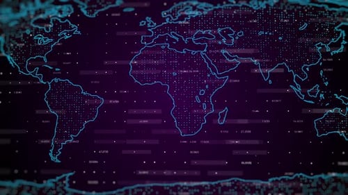 Digital World Map Background