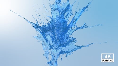 Kristallklares blaues Wasser Explosion 4K