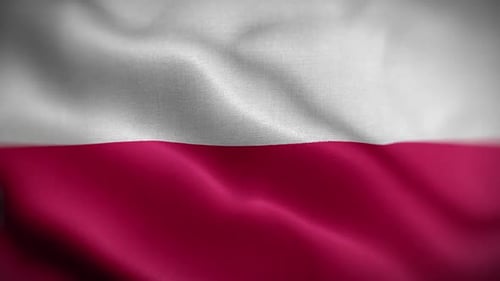 Poland Flag Waving Loop Background