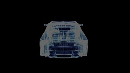 3D Racing Sport Car Hologram