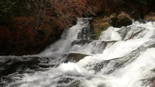 Waterfall In Autumn