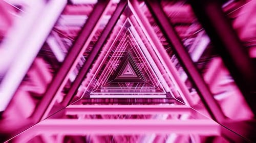 Sci Fi Pink Triangle Vj Loop Tunnel HD