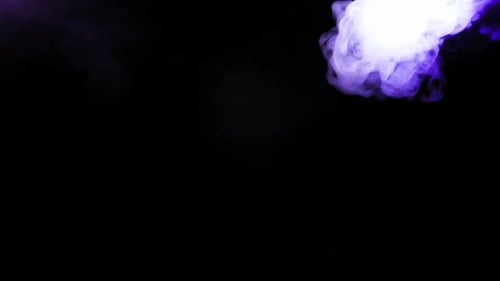 Abstract Purple Smoke on Black Background