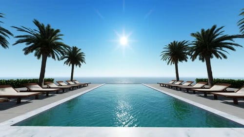 Sonnenaufgang im Pool