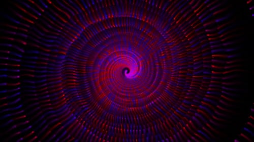 Abstract Neon Glowing Tunnel Loop Background