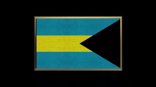 Bandera 3D de Bahamas