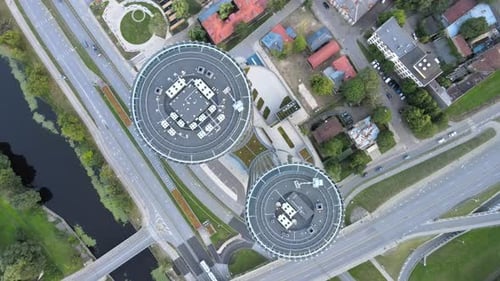 Luftaufnahme des Wolkenkratzers im Business Center