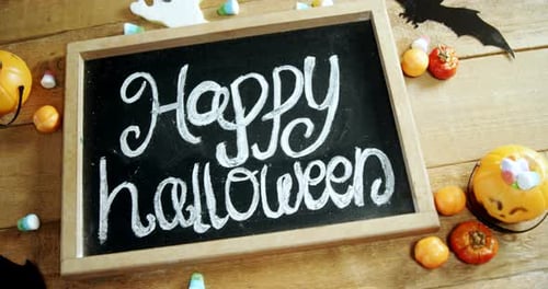 Festive Halloween Still Life with Holiday Decorations