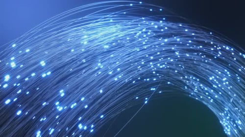 Abstract Fiber Optic Network Data Stream Loop