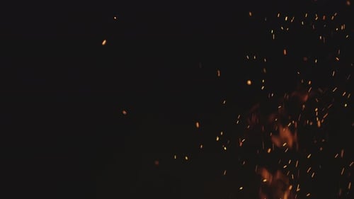 Ein Feuer mit Funken