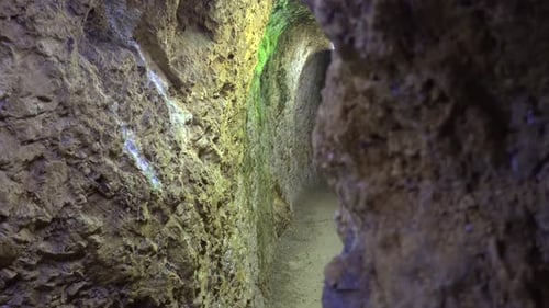 Narrow Roads of the Underground City Inside the Cave
