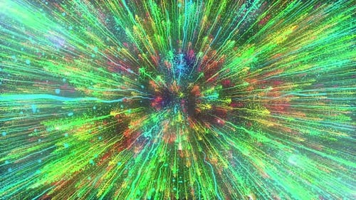 Vibrant Abstract Particle Burst Seamless Loop Background