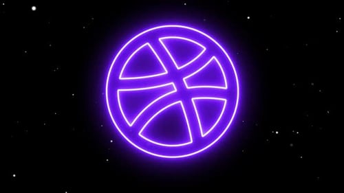Neon Basketball Outline Reveal