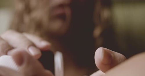 Suicidal Woman Emptying Bottle Of Pills