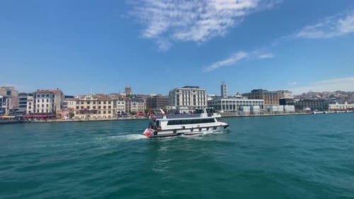 Boat ride on the Bosphorus with a view of the Galata Tower