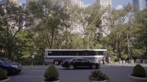 Ônibus de passageiros da cidade em Nova York