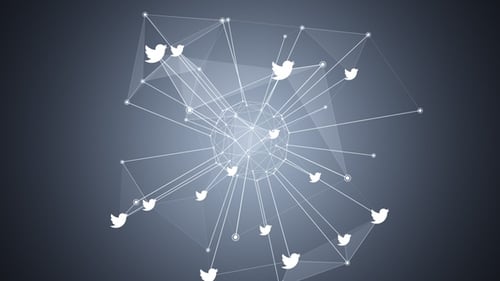 Twitter-Netzwerk-Hintergrund Hellgrau