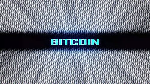 Futuristic Bitcoin Title Reveal with Digital Grid Background