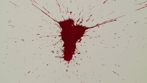 Red Blood Drips on the White Paper