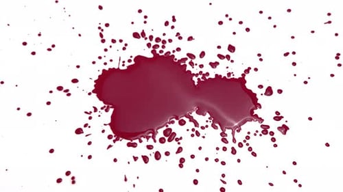Red Fluid Splatter on White Surface