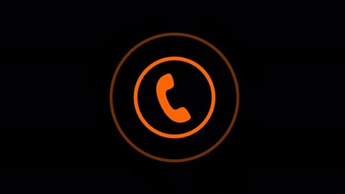 Brown Color Phone Calling Animated On Back Background